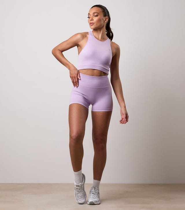 Gym King Women's Lilac Sculpt Seamless Tank Top Gym King New Look - 2