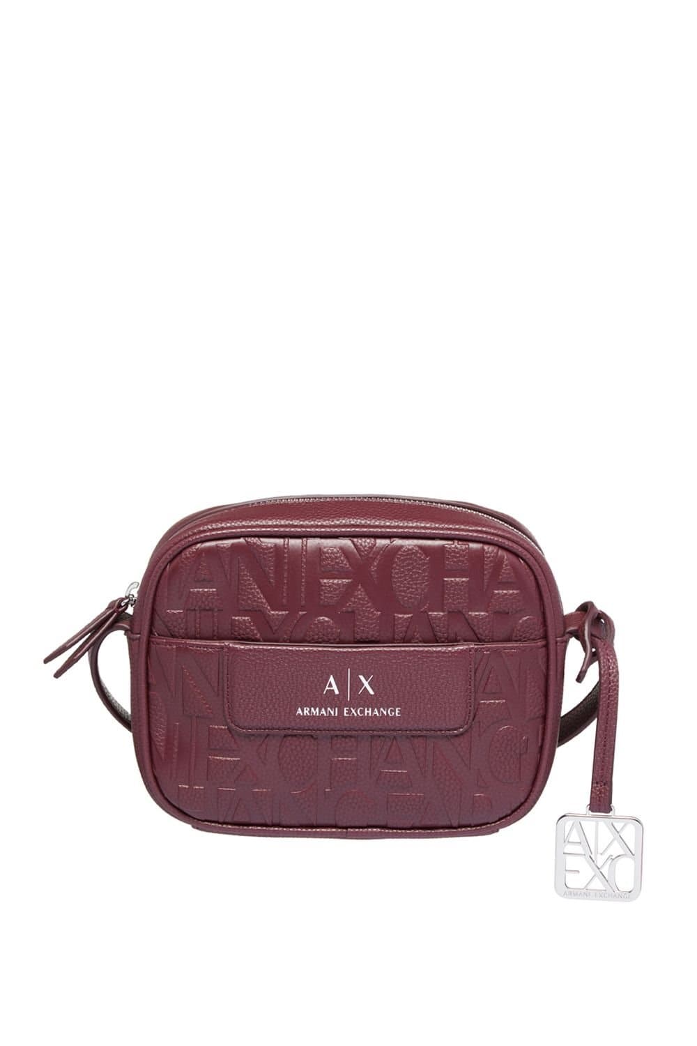 Armani Exchange Armani Exchange Women's Liz EmbossedAll Over Camera Bag Burgundy