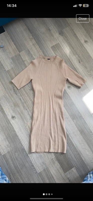 Zara Mimi London beige midi dress