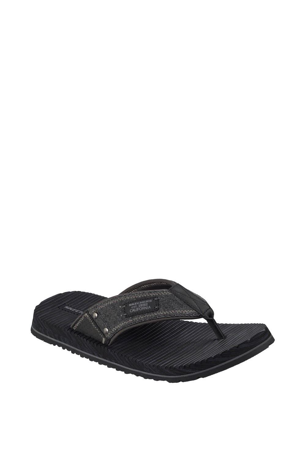 Skechers Skechers Men's Black Canvas Mule Sandals