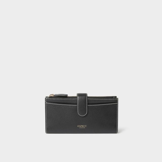 OSPREY LONDON OSPREY LONDON Women's The Classic Savanna Leather Matinee Purse in Black - 2