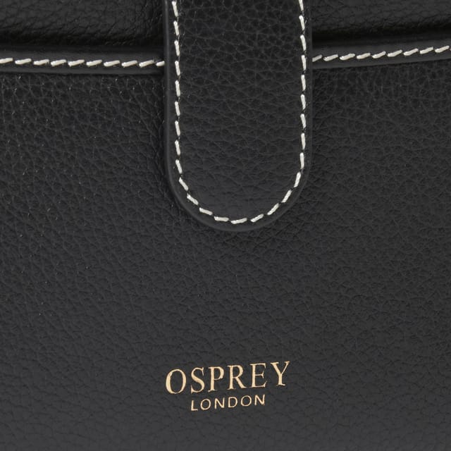 OSPREY LONDON OSPREY LONDON Women's The Classic Savanna Leather Matinee Purse in Black - 3
