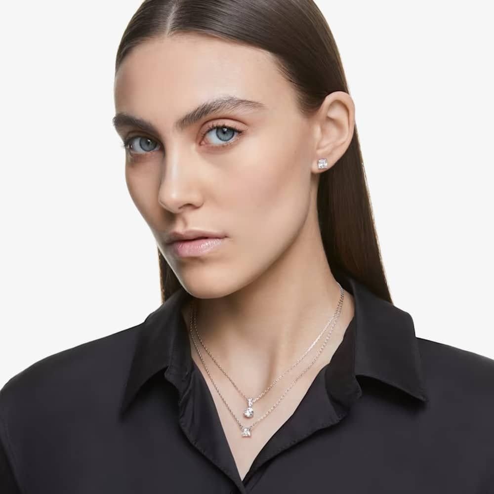 Swarovski Swarovski Women's Solitaire White Crystal Pendant 5472635 in Silver - 4