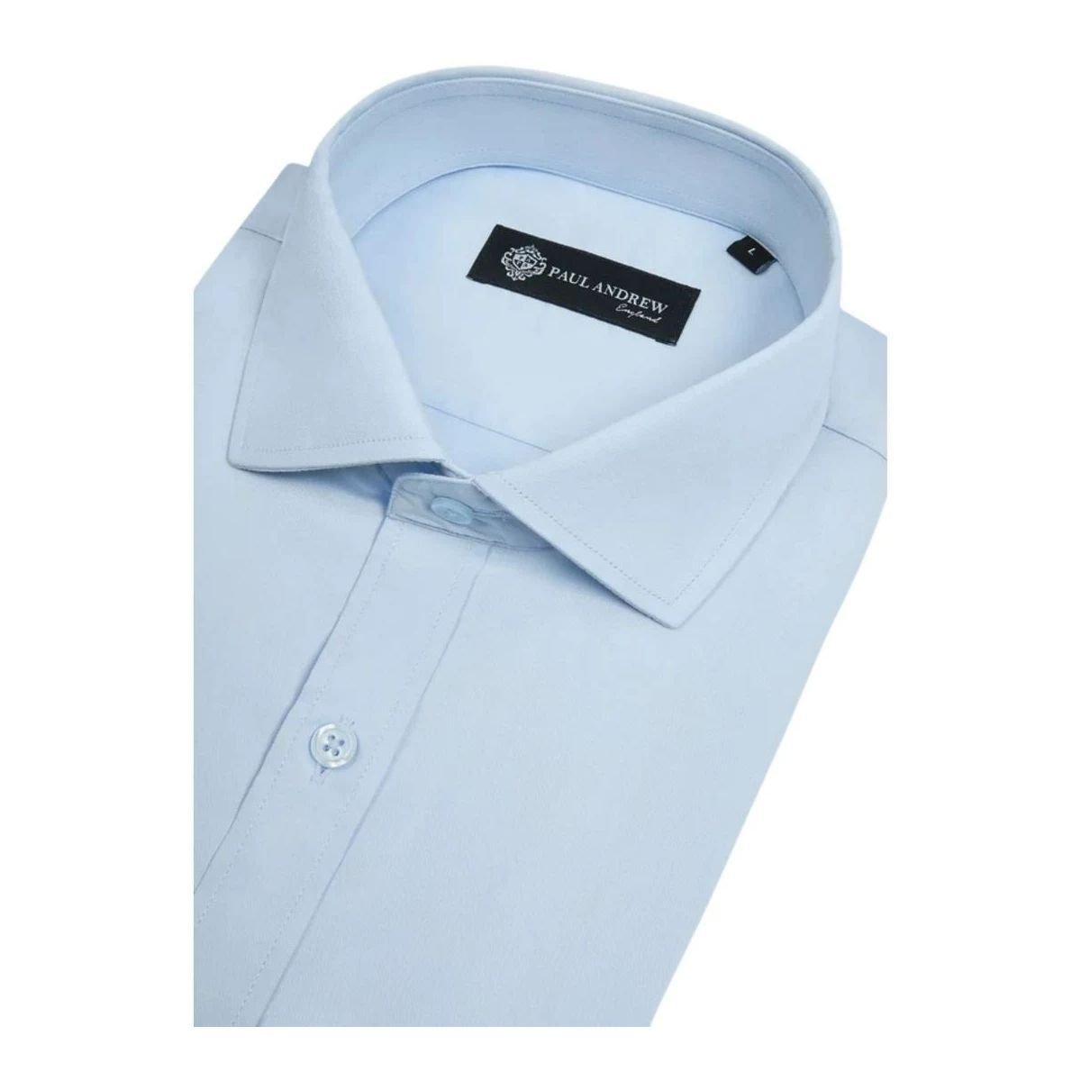 Paul Andrew Paul Andrew Men's Classic Dress Shirt Double Cuff Cutaway Collar Formal in Blue - 2