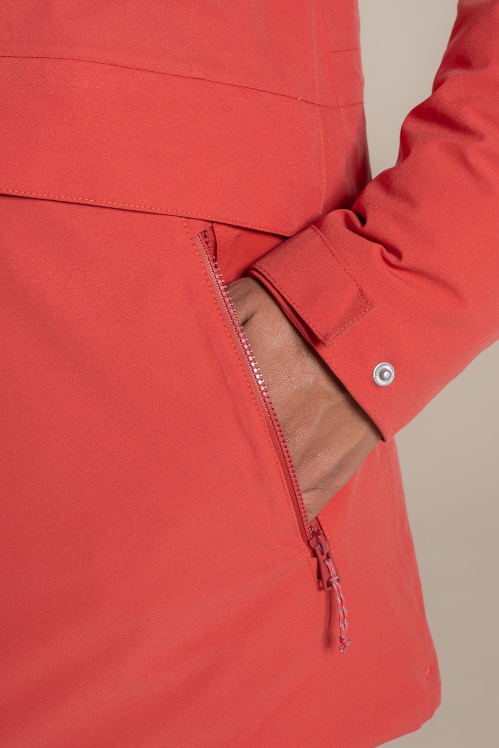 Craghoppers Craghoppers Women's Caldbeck Thermic Hooded Waterproof Breathable Padded Jacket in Red - 4