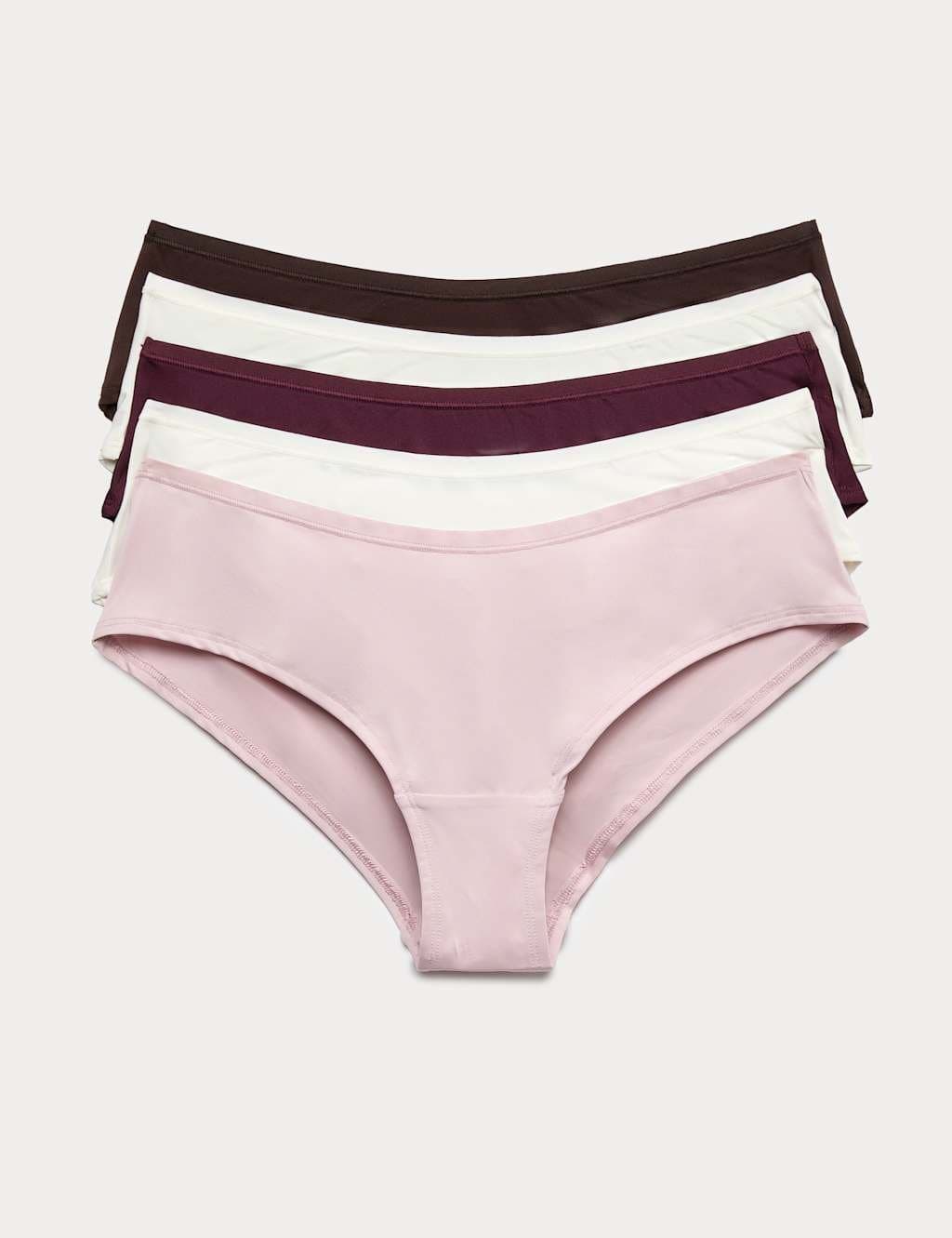 Marks & Spencer M&S 5 Pack Microfibre Hipster Knickers Bitter Chocolate