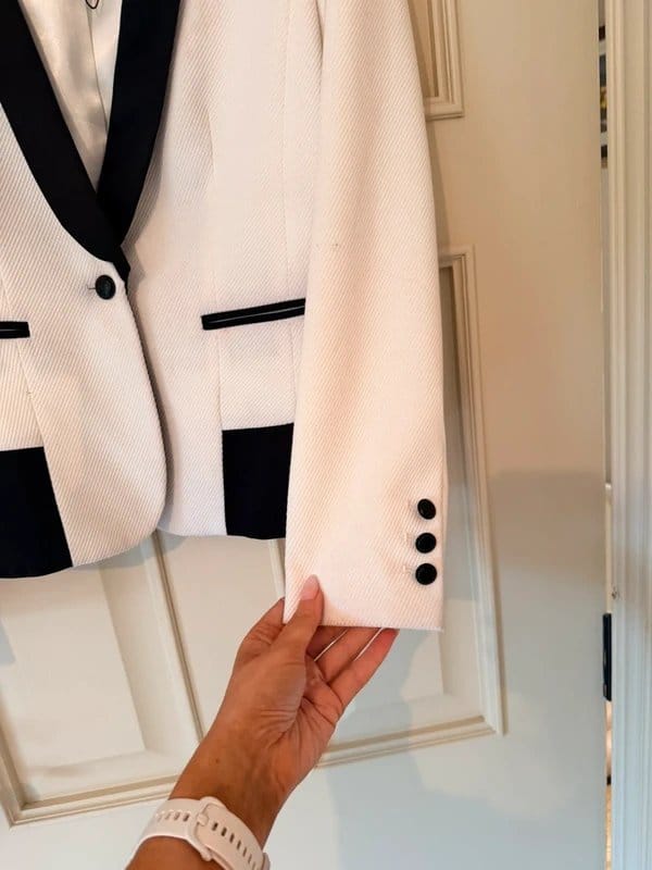 Next White and Black Monochrome Blazer