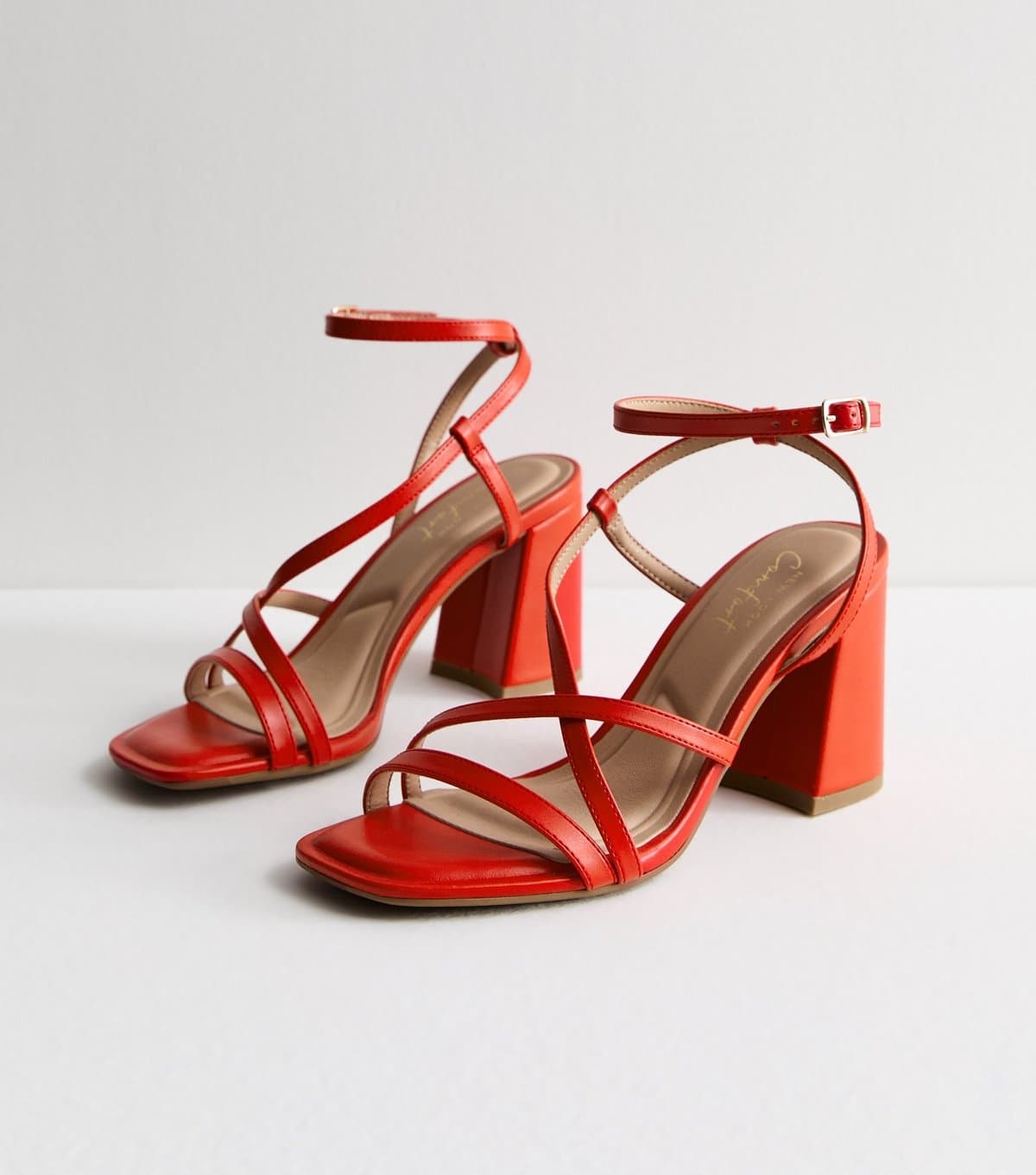 New Look New Look Red Strappy Block Heel Sandals