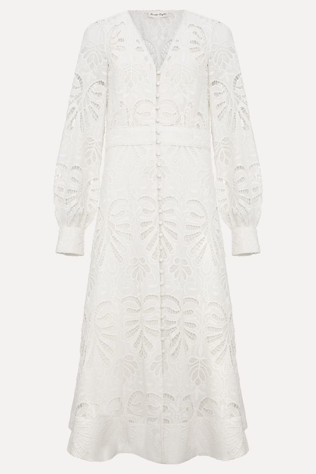Phase Eight Phase Eight Women's Inara Midi Dress in Off-White - 2