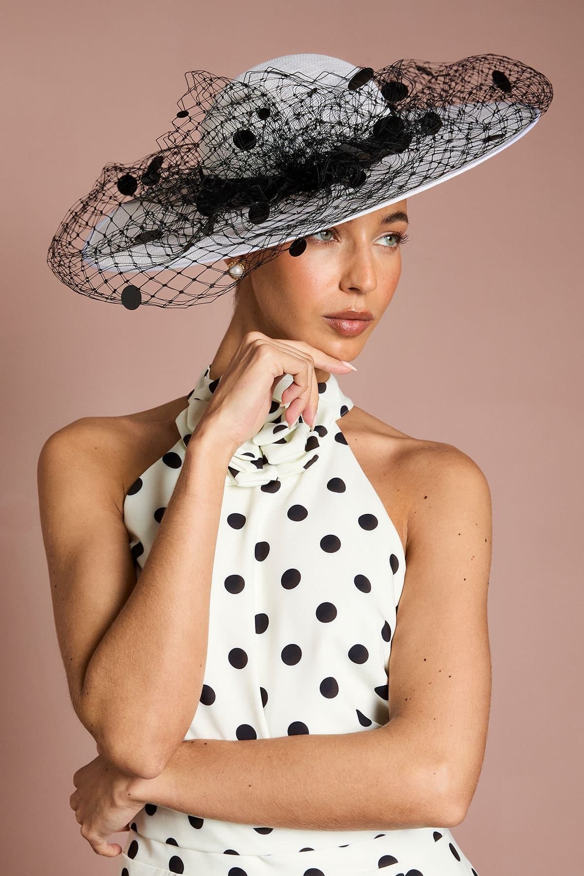 Coast Coast Mono Veiled Wide Brim Hat for Women