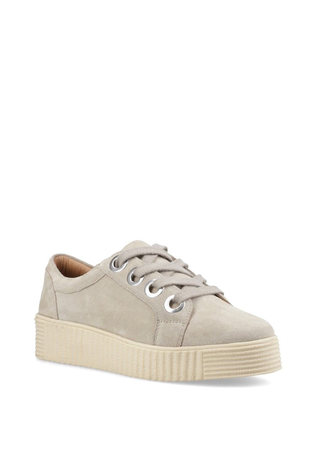 Hush Puppies Hush Puppies Women's Tamsin Suede Trainer in Taupe