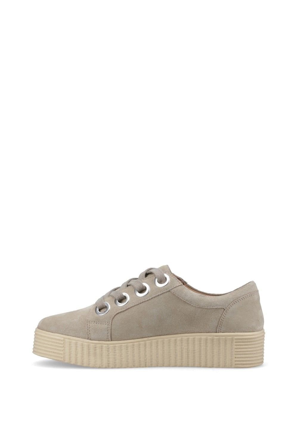 Hush Puppies Hush Puppies Women's Tamsin Suede Trainer in Taupe - 4