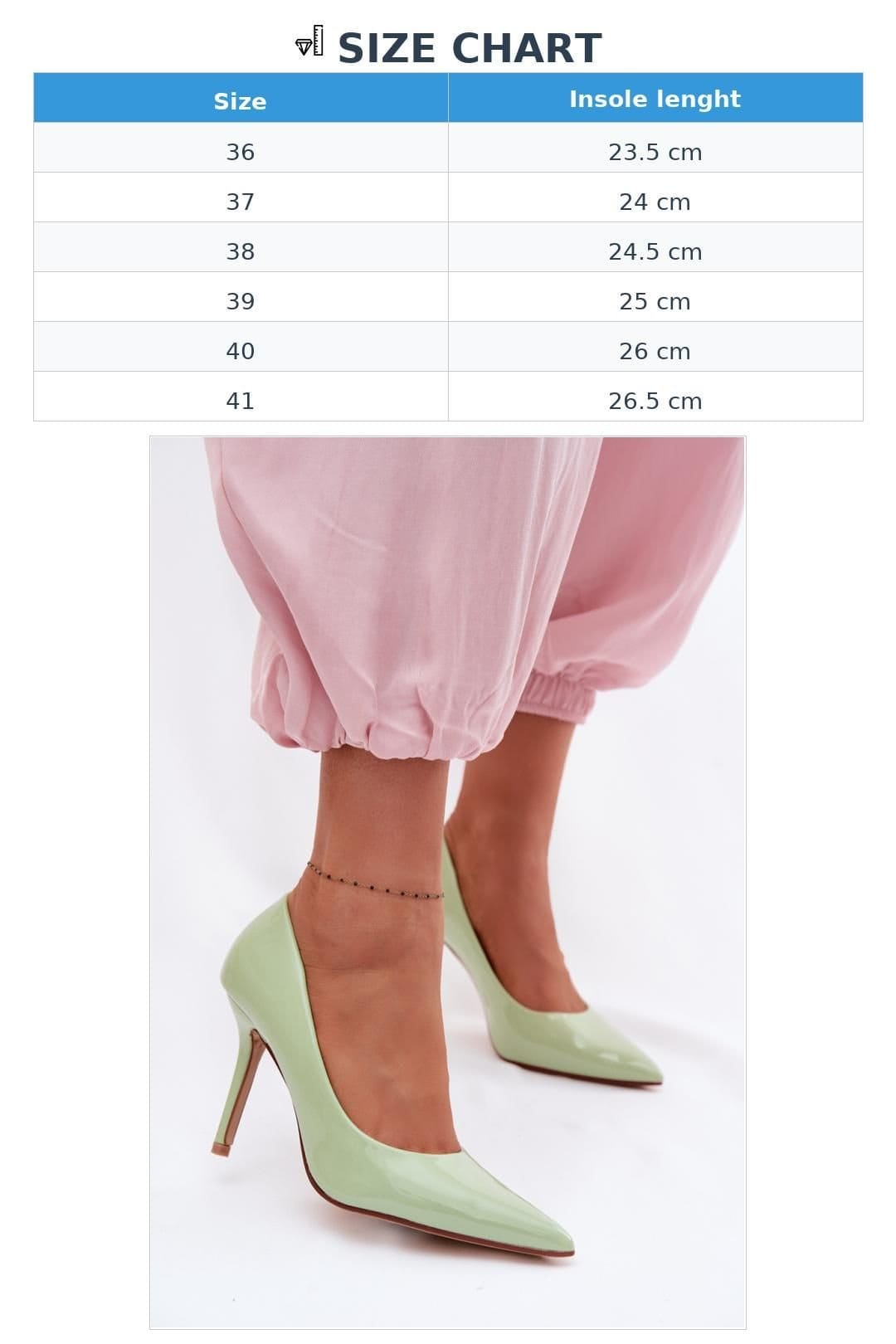 Love Lace Love Lace Women's Lacquered High Heel Pumps with Pointed Toe Shine in Green - 4