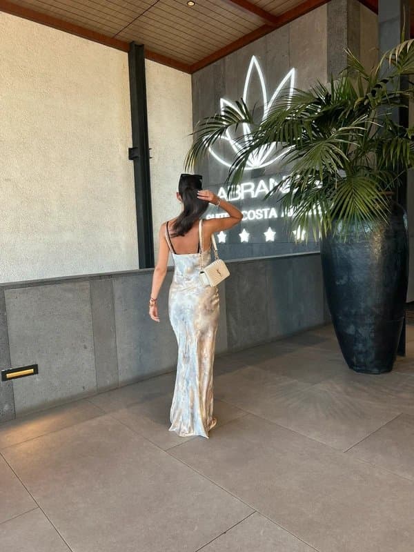 Bershka Maxi Dress Silk