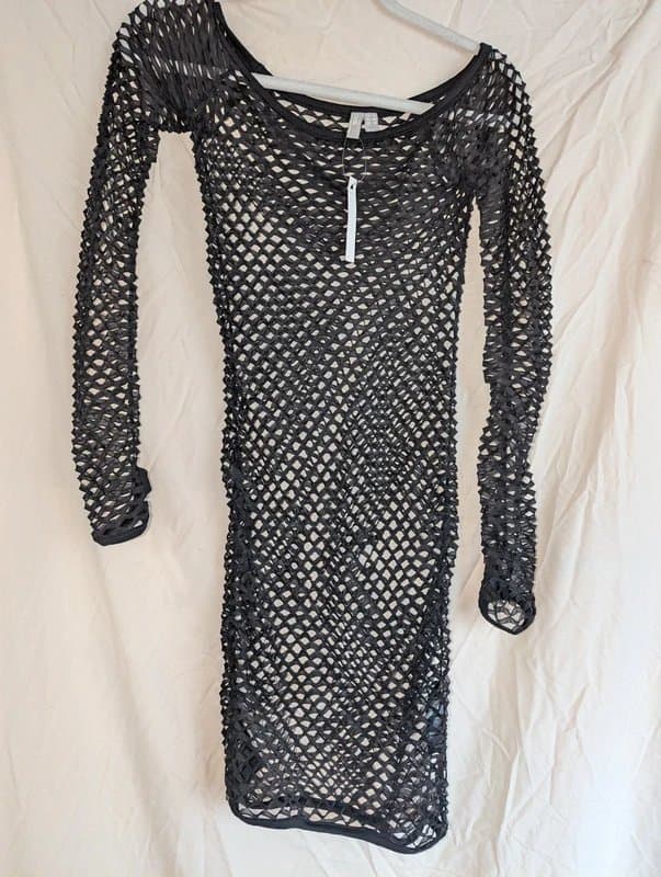 ASOS Brand new with tags tropical fishnet bodycon dress rave festival size small