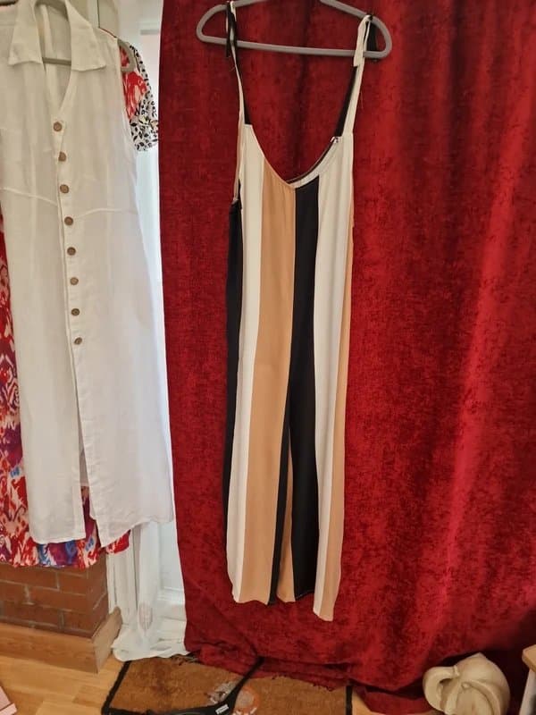 No Label Cotton striped jumpsuit size 14-16