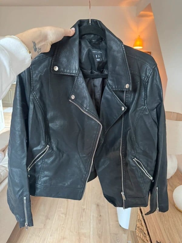 New Look Black Faux Leather Biker Jacket