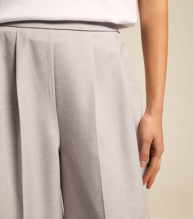 New Look Women's Grey Tailored Wide Leg Trousers New Look - 2