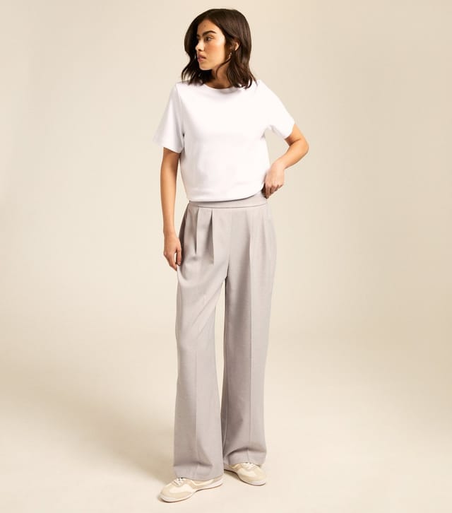 New Look Women's Grey Tailored Wide Leg Trousers New Look - 3