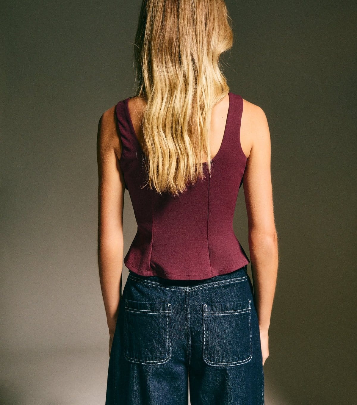New Look Women's Dark Burgundy Bow Appliqued Square Neck Top New Look - 4