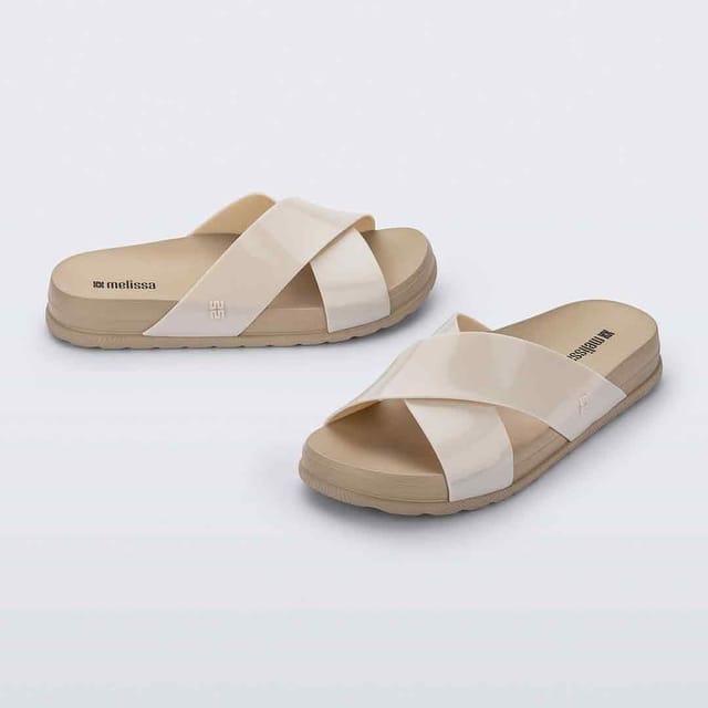 Melissa Shoes Melissa Shoes Women's Cozy Slide II in Beige - 3