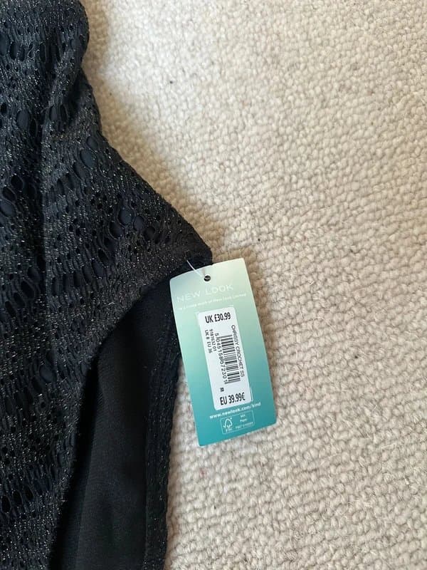 New Look Black halter neck swimsuit NEW