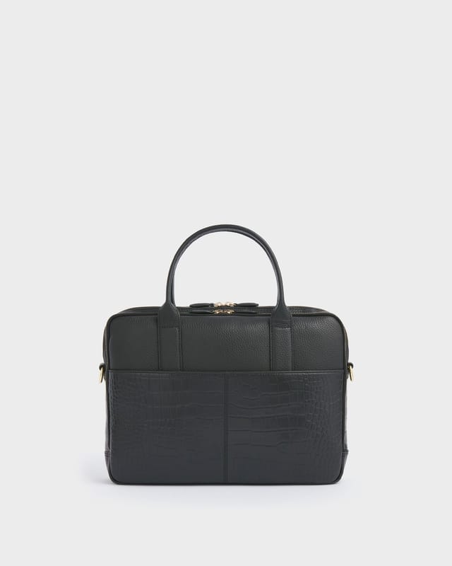 OSPREY LONDON OSPREY LONDON Women's The Kellie Leather Laptop Bag in Black - 2