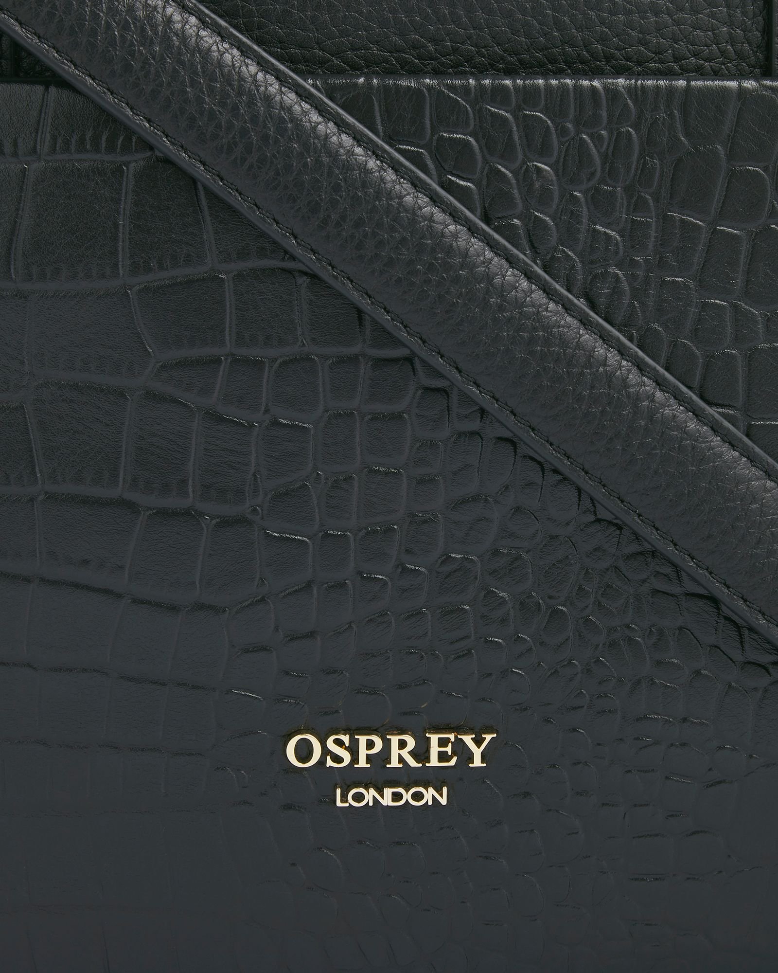 OSPREY LONDON OSPREY LONDON Women's The Kellie Leather Laptop Bag in Black - 3