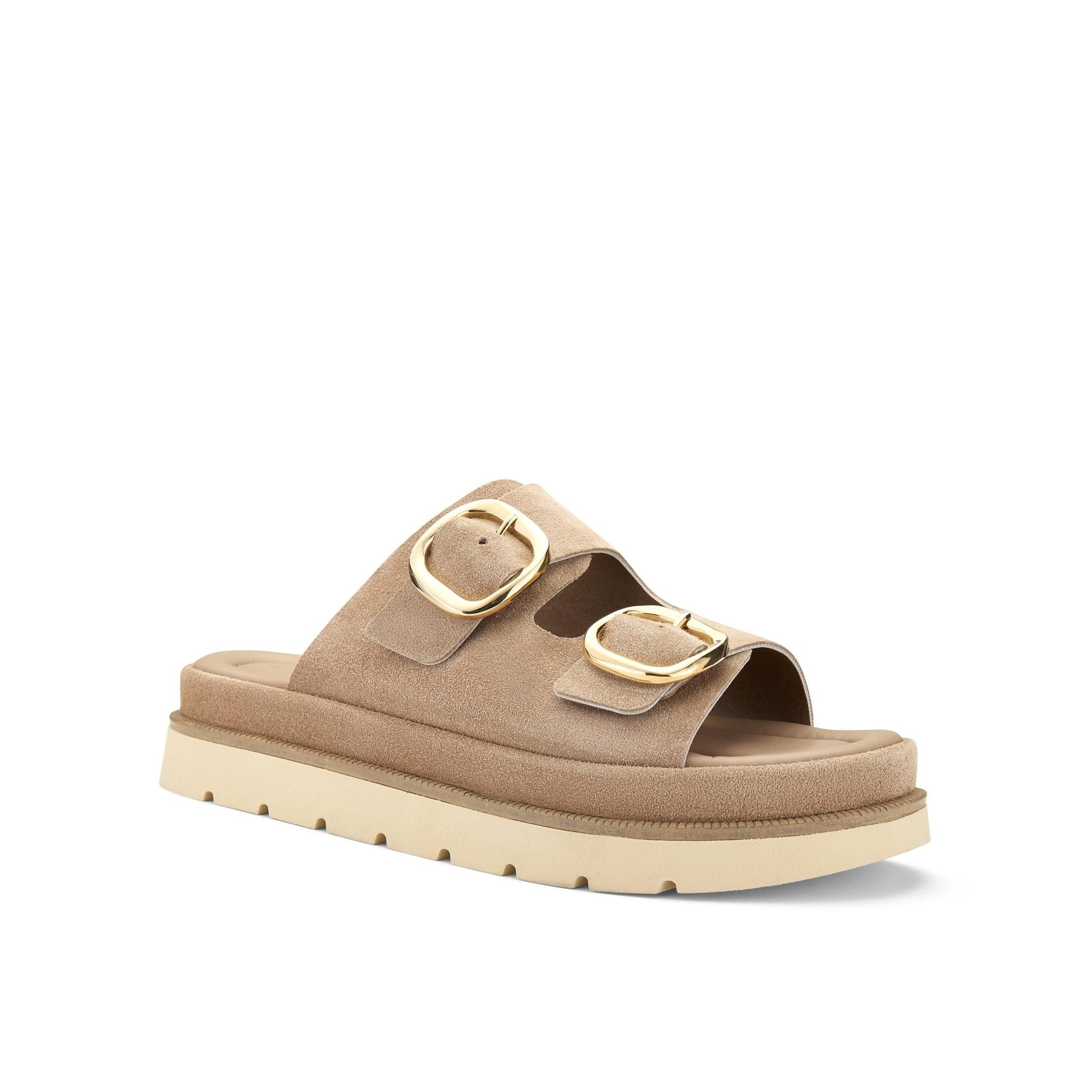 Clarks Clarks Women's Sorella Mule Sand Suede Flat Sandals, Flatforms, Sliders in Beige - 4