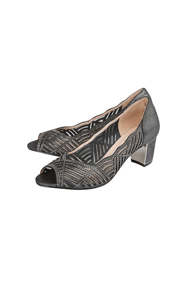 Lotus Lotus Women's 'Immy' Peep-Toe Shoes in Grey - 2