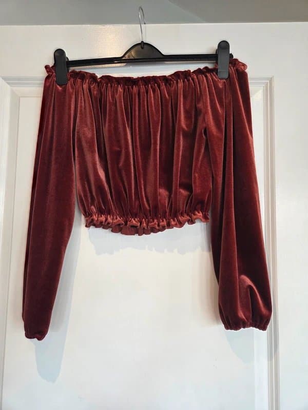 New Look New Look Velvet Bardot Top Size 12