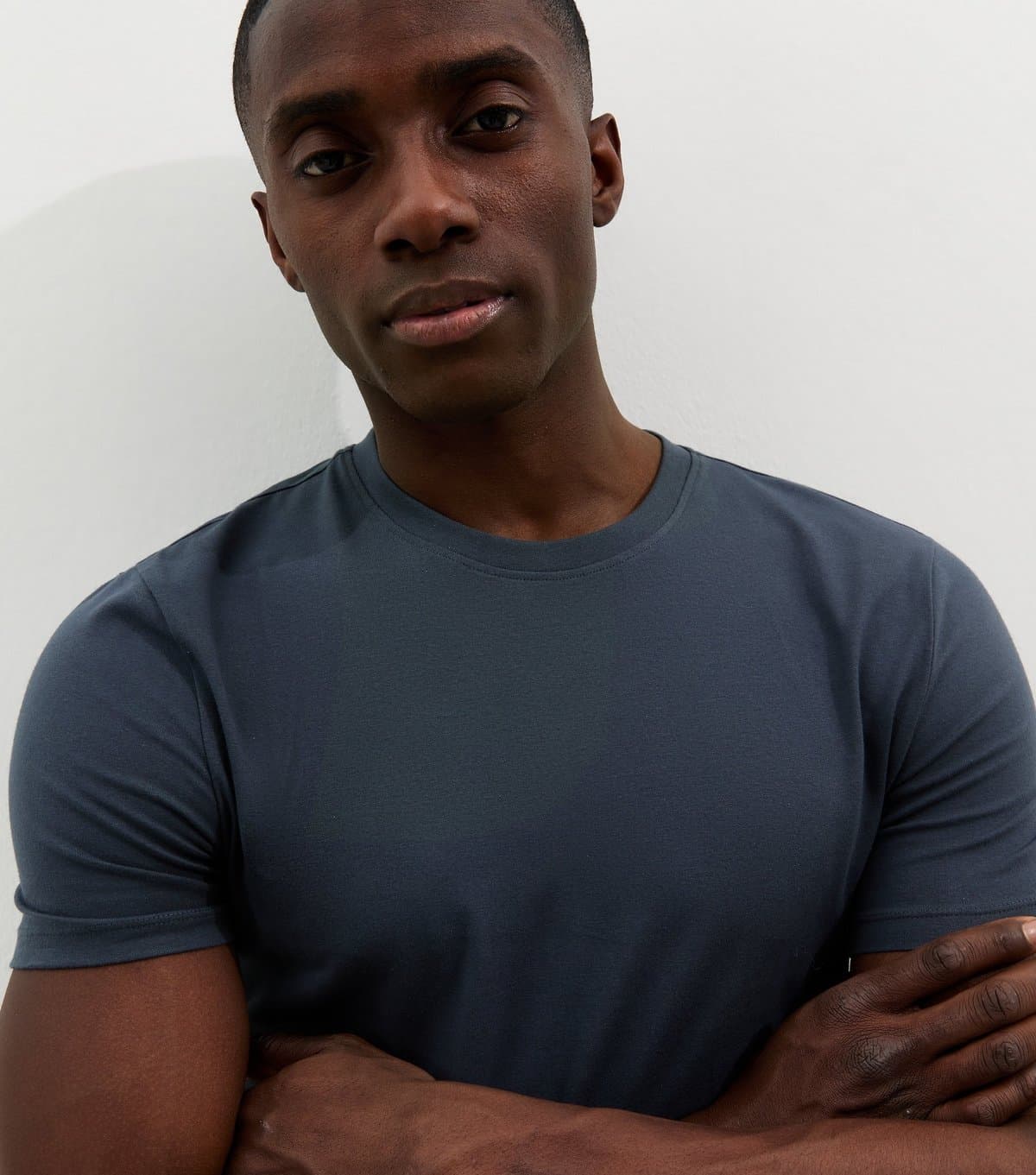 New Look New Look Navy Jersey Muscle Fit T-Shirt