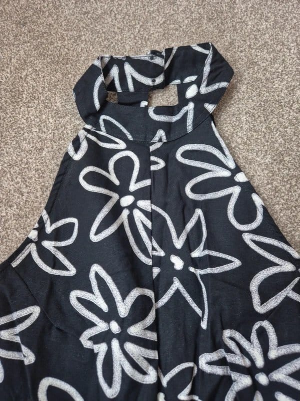 ASOS Black & White Floral Halter Neck Playsuit