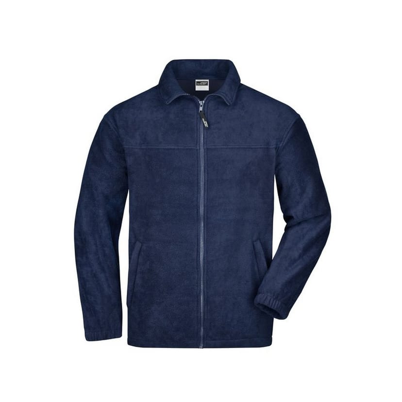 James and Nicholson James and Nicholson Men's Full Zip Fleece Jacket in Navy - 1