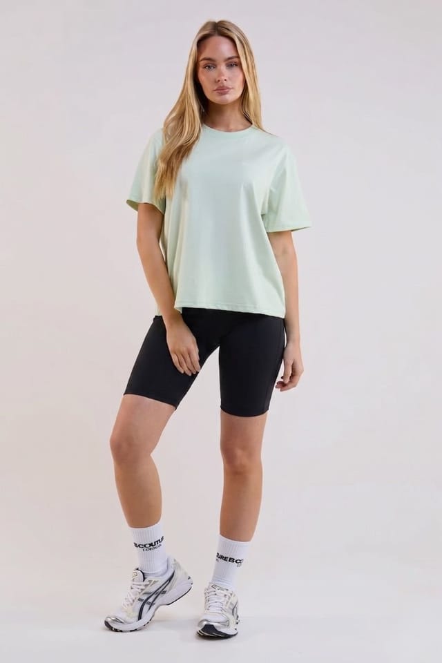 BCouture BCouture Women's Cycling Shorts, Hoodie & T-Shirt Set in Pale Green - 2