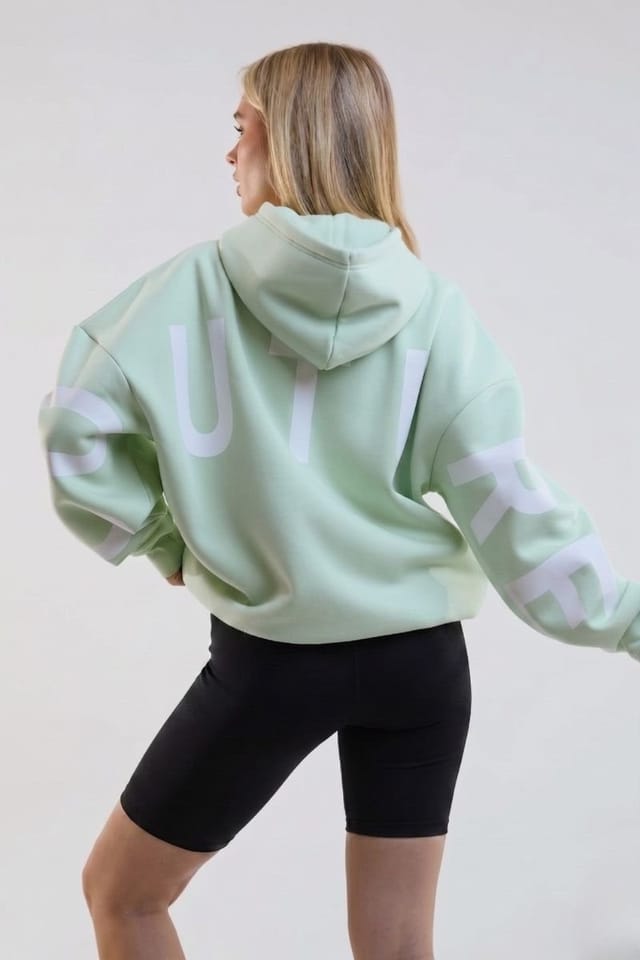 BCouture BCouture Women's Cycling Shorts, Hoodie & T-Shirt Set in Pale Green - 3