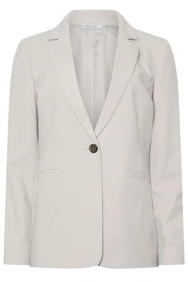 M&Co M&Co Women's Button Front Blazer in Grey - 2