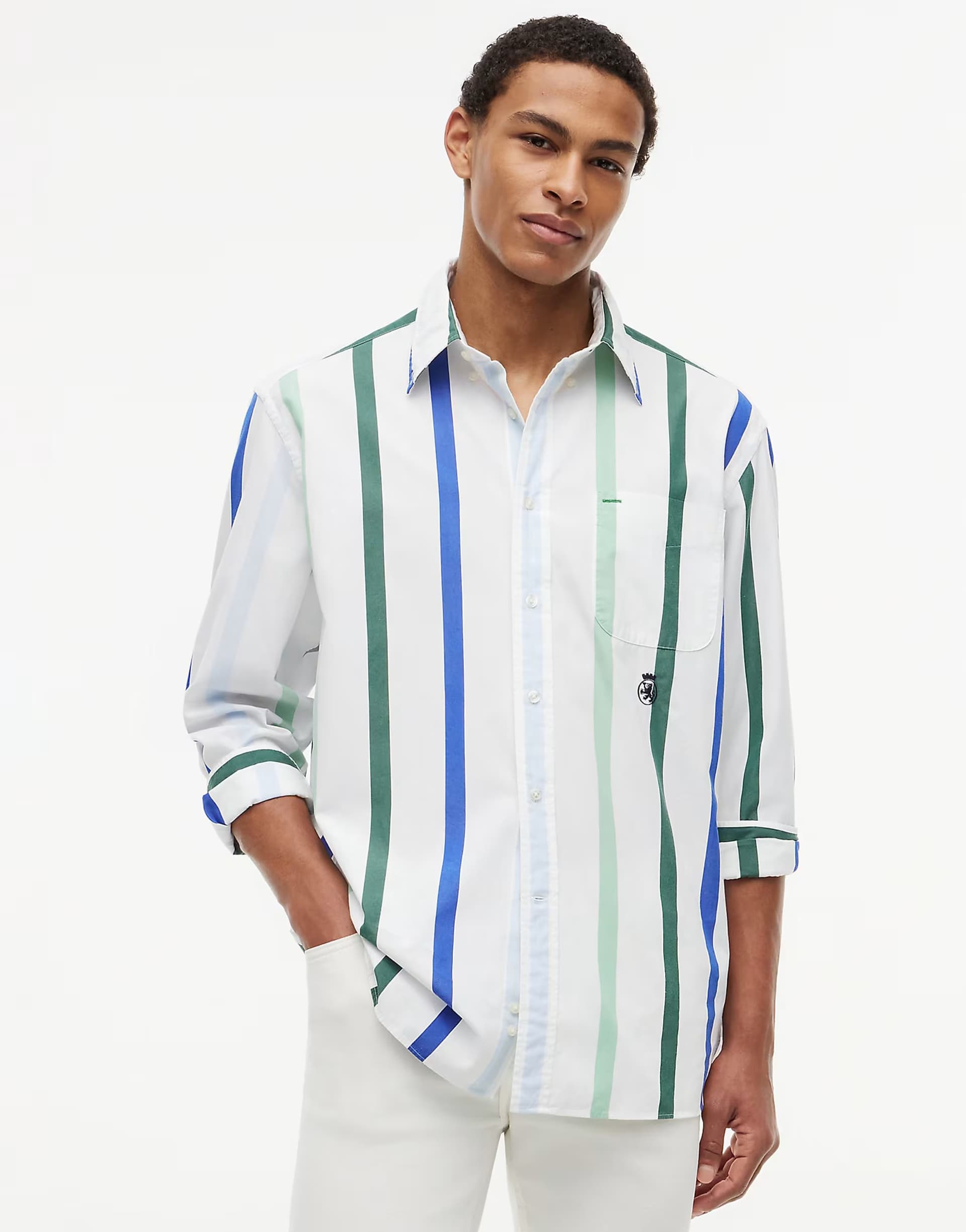 ASOS Tommy Hilfiger Oversized fit crest poplin shirt in white