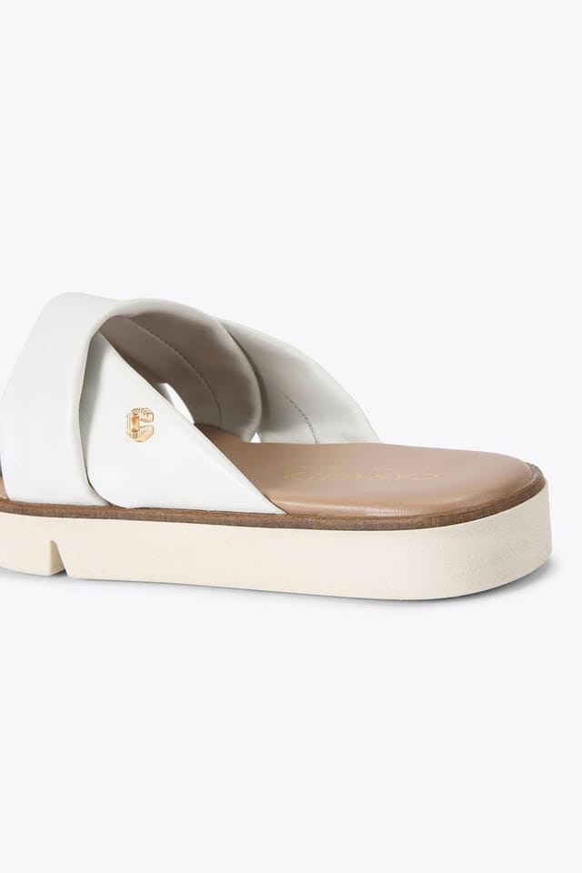 Carvela Carvela Women's 'Vita Cross Strap' Leather Sandals in White - 3