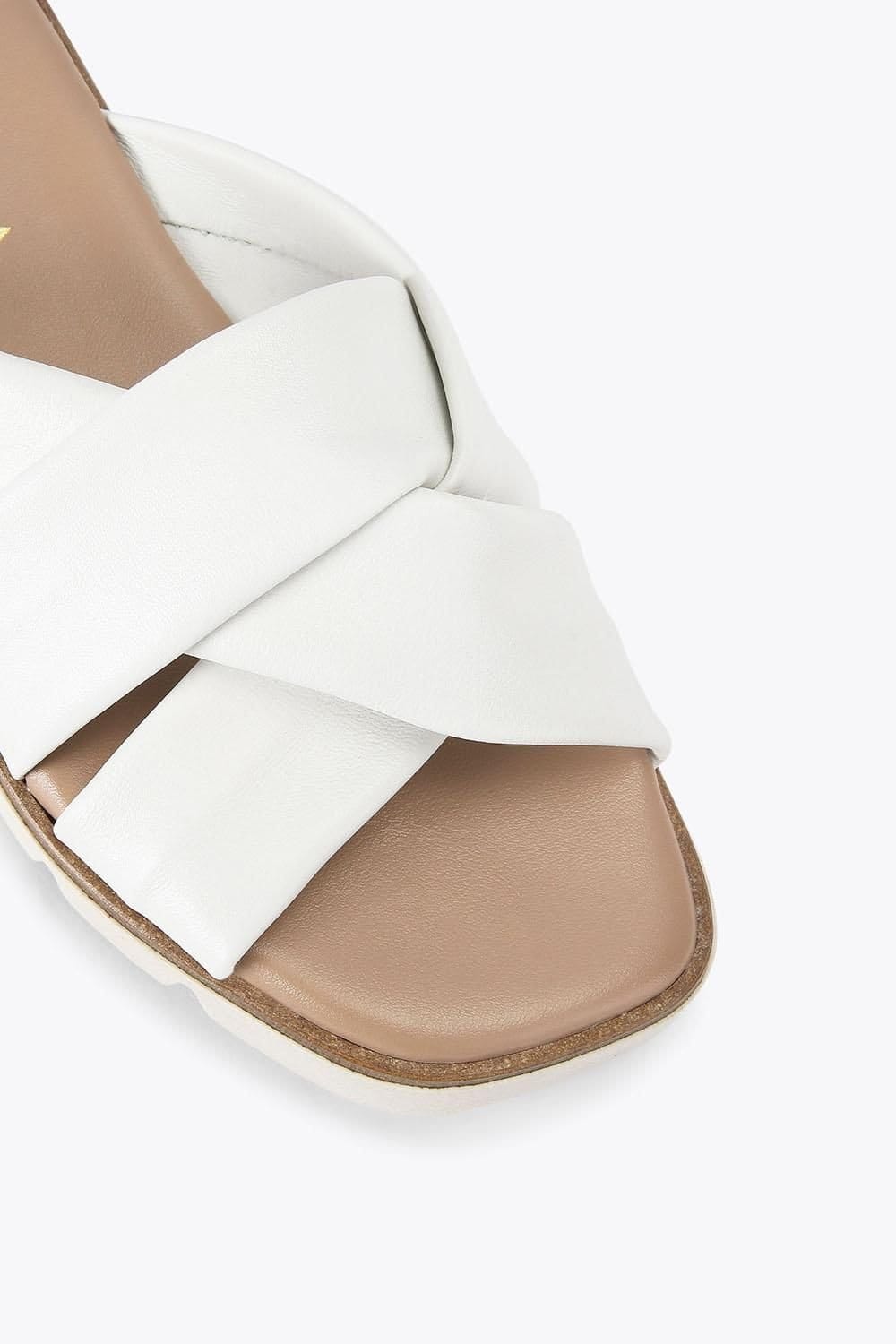 Carvela Carvela Women's 'Vita Cross Strap' Leather Sandals in White - 4