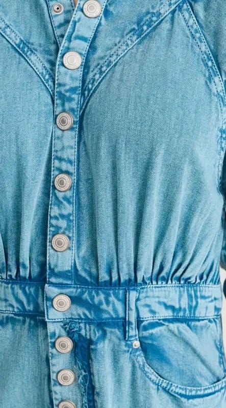 Free People Blue Denim Midi Dress