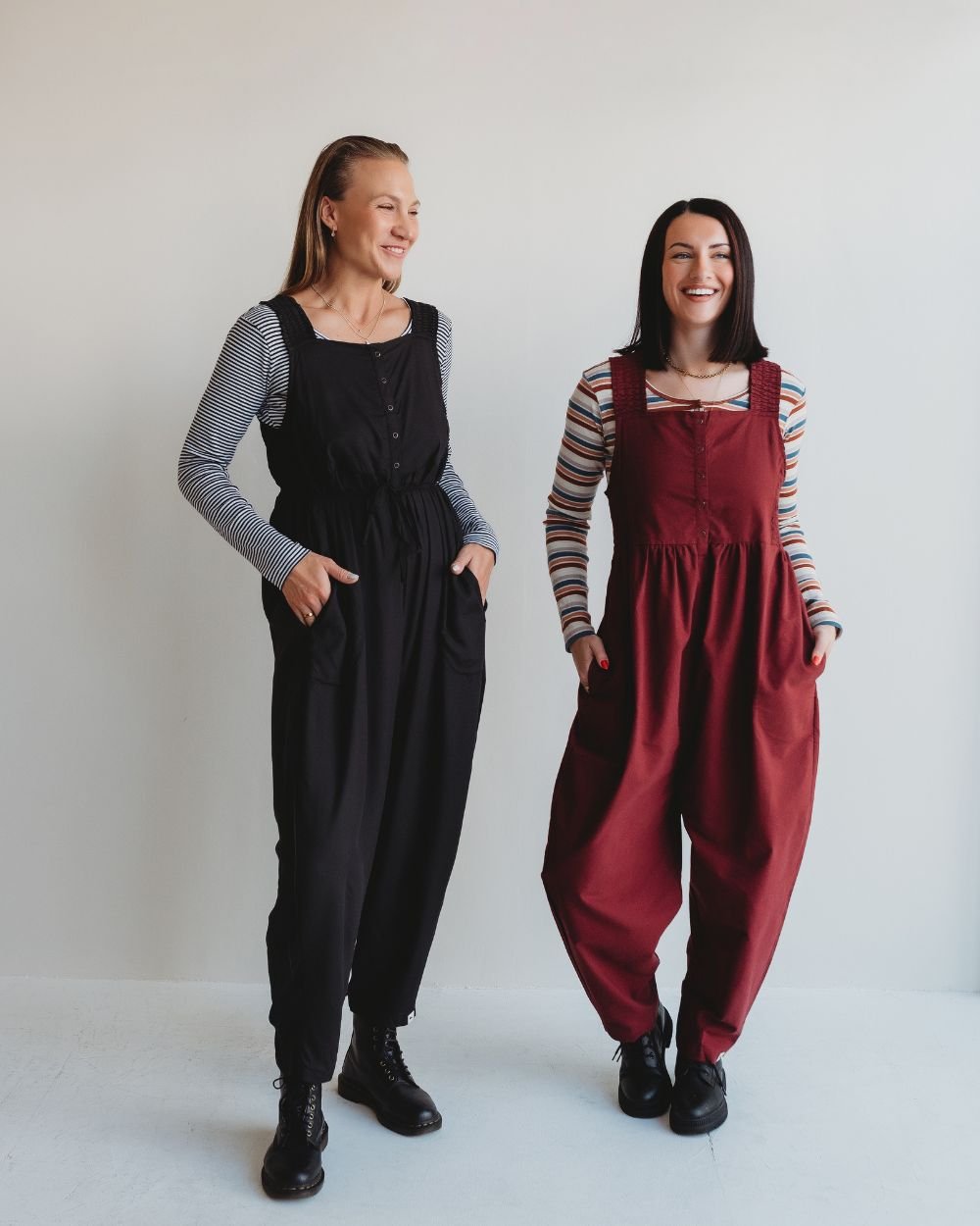 Turtledove London Turtledove London Women's Alice Red Smocking Strap Jumpsuit - 3