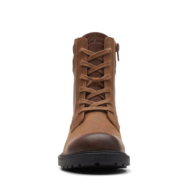Clarks Clarks Women's Orinoco 2 Spice Brown Snuff Ankle Boots, Lace Up - 3