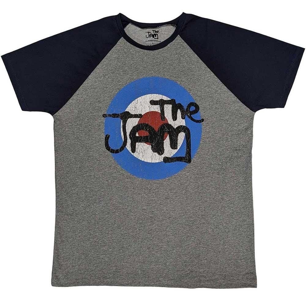 The Jam The Jam Men's Vintage Logo Raglan T-Shirt in Mid Grey
