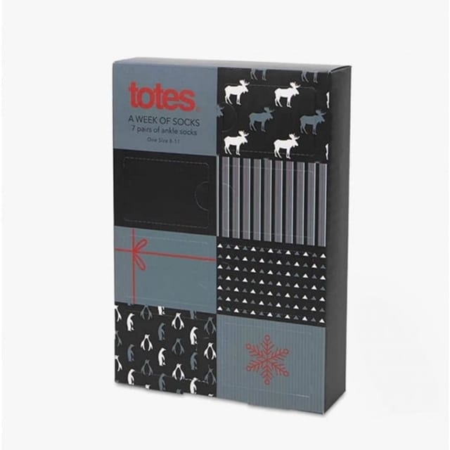 Totes Toasties Totes Toasties Men's Toasties 7 Days Of The Week Pull On Cotton Blend Socks Set - 2