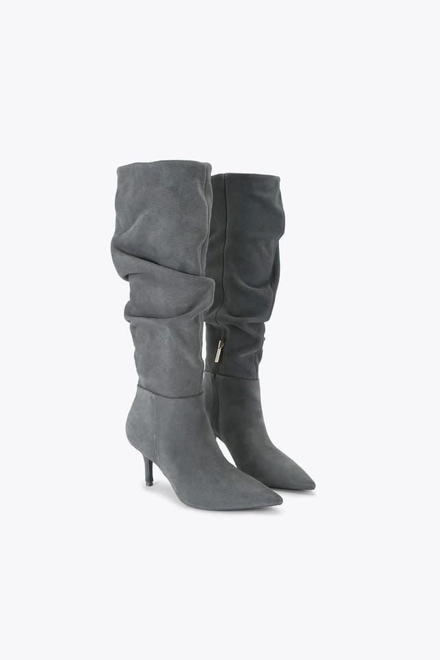 Carvela Carvela Women's 'Spirit Slouch Boot' Suede Boots in Grey - 2
