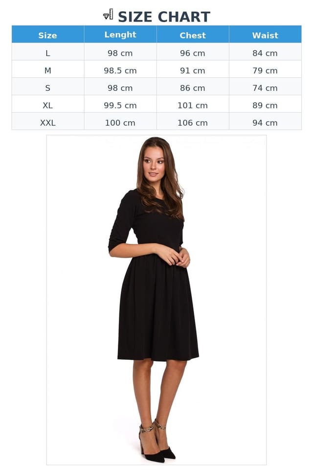 Love Lace Love Lace Women's Classic Flared Midi Dress with Covered Zip in Black - 3