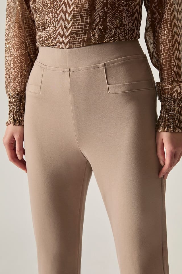 James Lakeland James Lakeland Women's Taupe Bootleg Trousers - 3