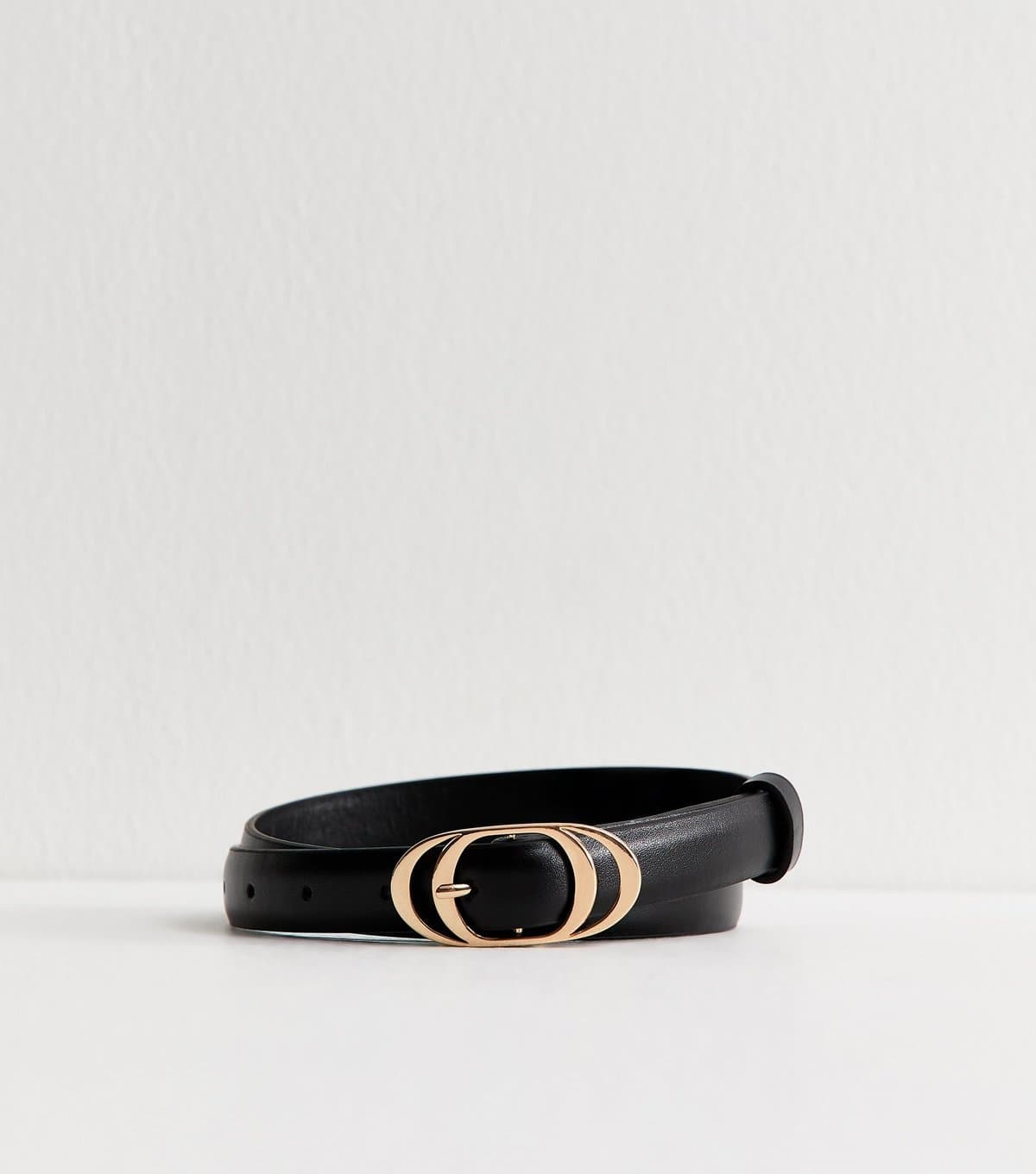 New Look New Look Black Faux Leather Skinny Belt