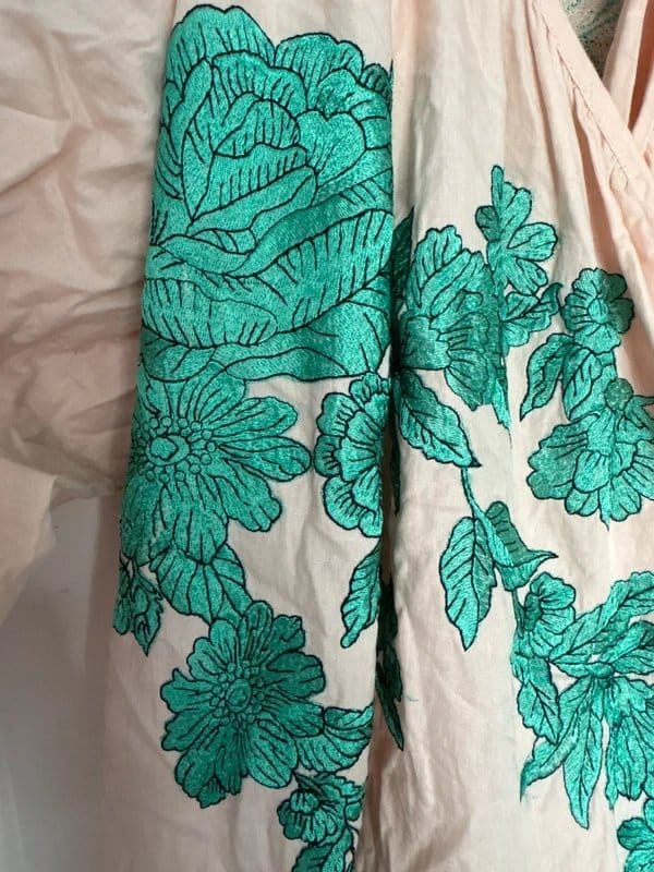 ASOS Edition Apricot Floral Embroidered Dress
